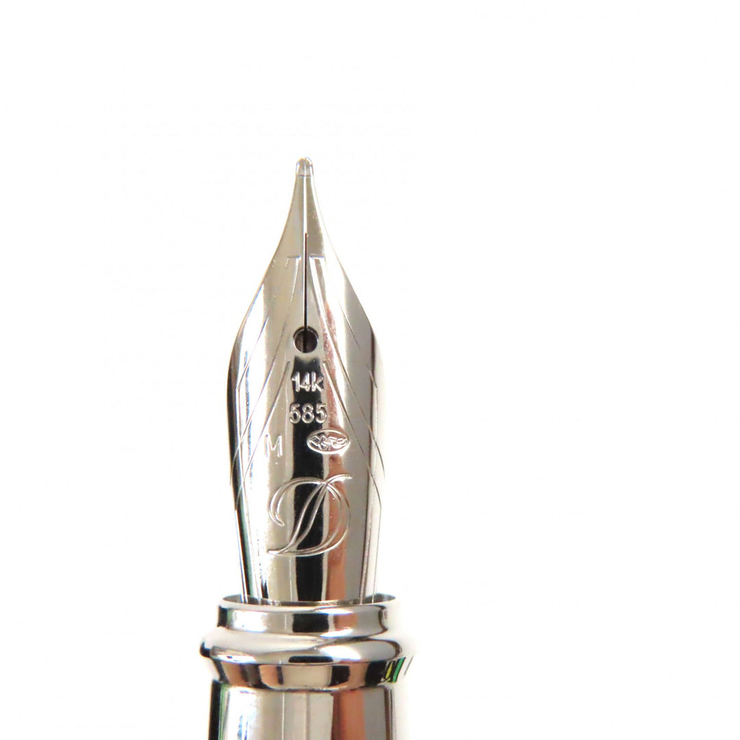 Discounted Pristine Dupont fountain pen Wild West 198/1500 Black Silver K14 mens