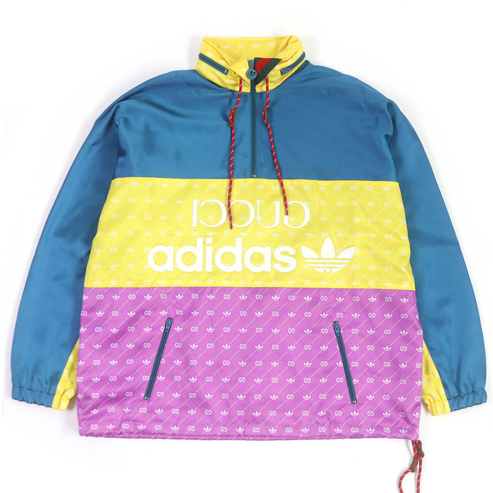 Pristine GUCCI×adidas Blouson Trefoil print anorak parka multicolor 52 691429