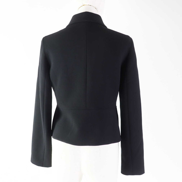 Excellent HERMES Jacket Zip up black wool Women 36 2H0203DM
