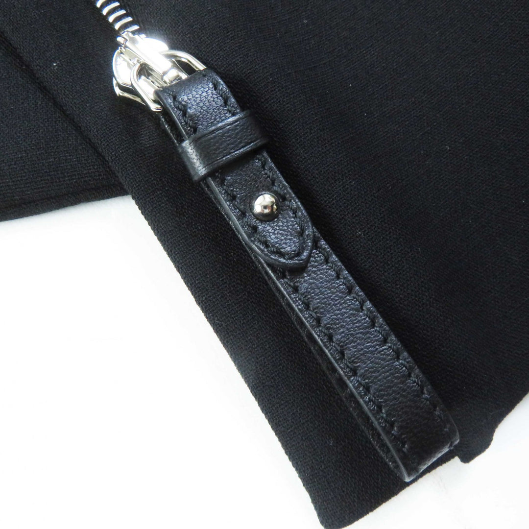 Excellent HERMES Jacket Zip up black wool Women 36 2H0203DM