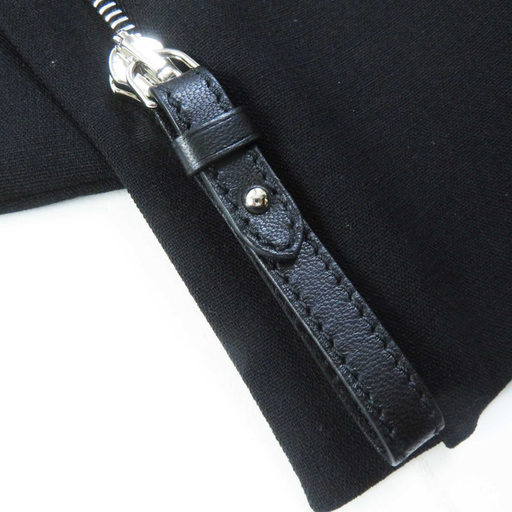 Excellent HERMES Jacket Zip up black wool Women 36 2H0203DM