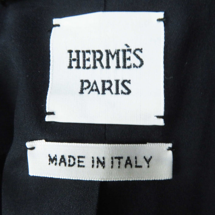 Excellent HERMES Jacket Zip up black wool Women 36 2H0203DM
