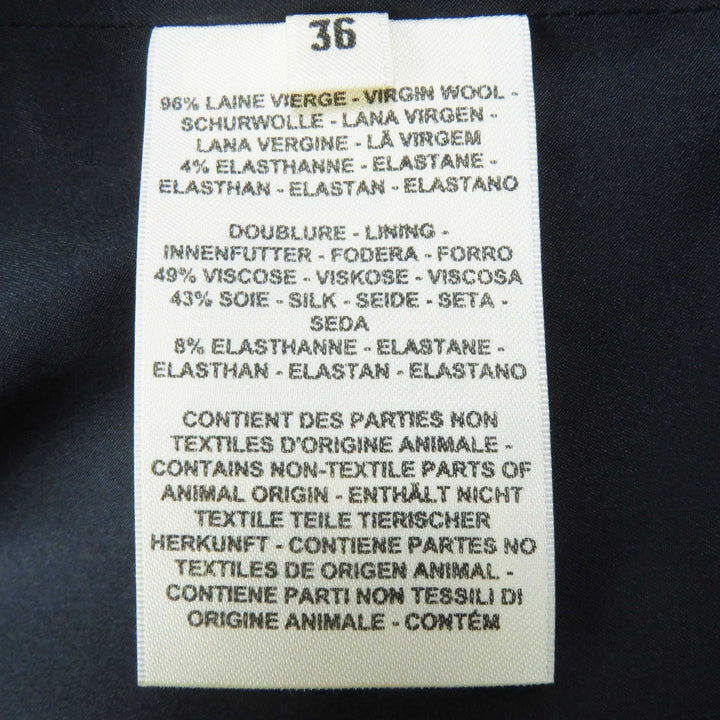 Excellent HERMES Jacket Zip up black wool Women 36 2H0203DM
