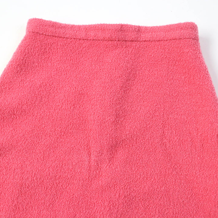 Excellent GUCCI Mini skirt Solid color tweed skirt A-line skirt pink wool Women 36 631492