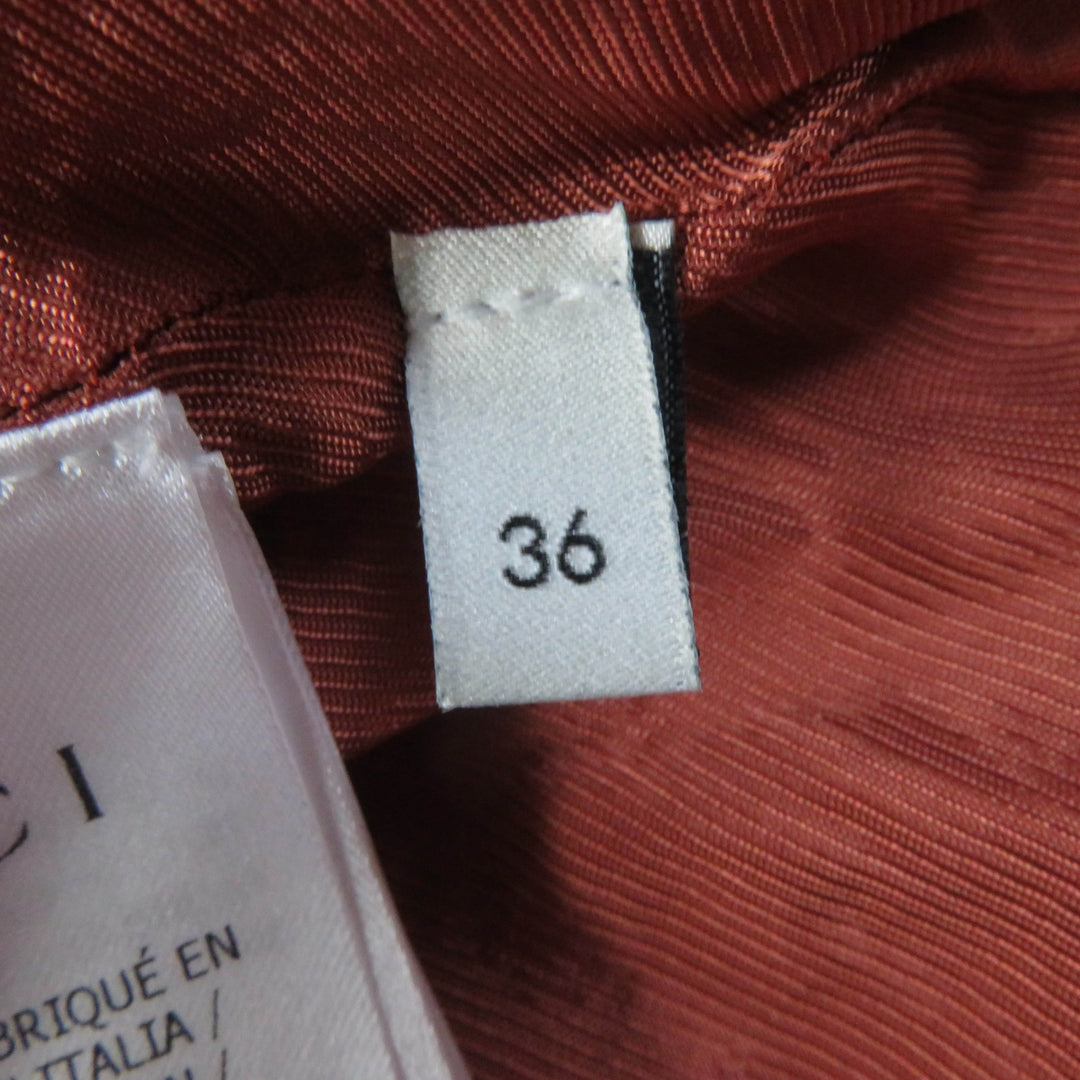 Excellent GUCCI Mini skirt Solid color tweed skirt A-line skirt pink wool Women 36 631492