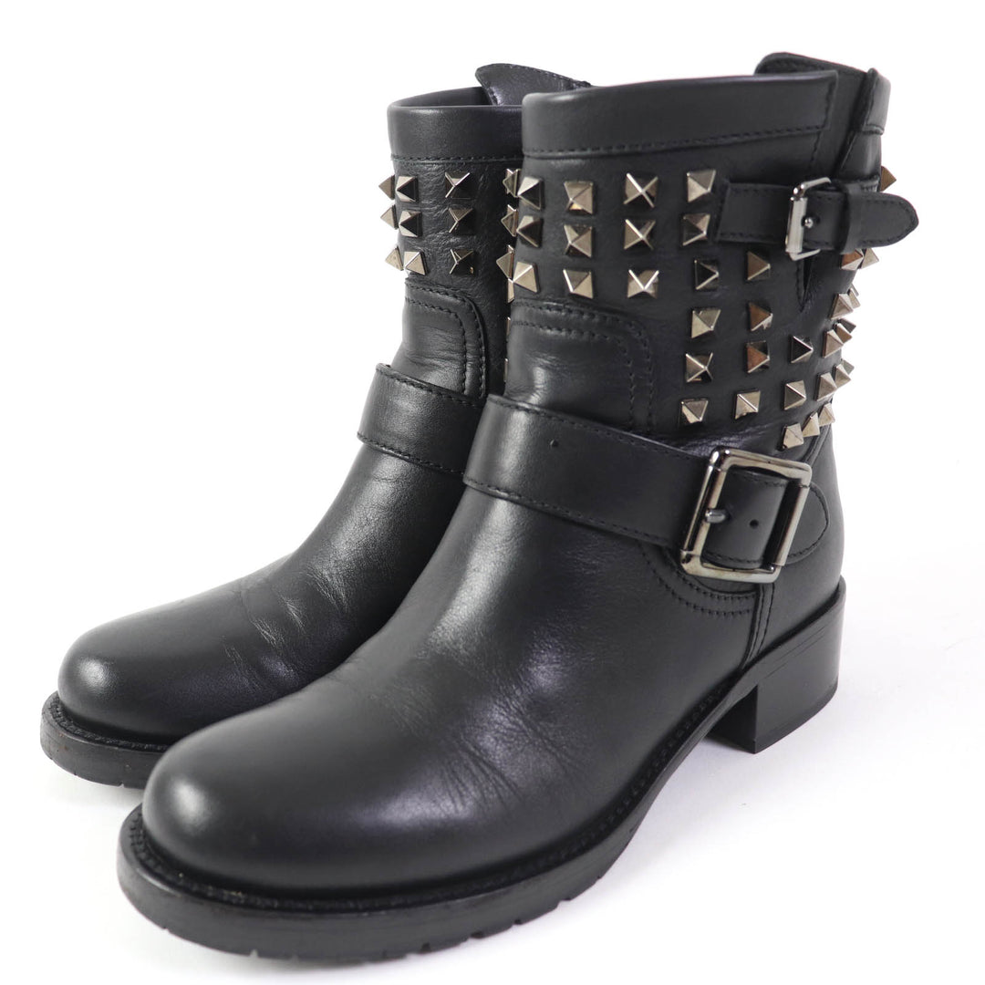 Great Valentino Garavani short boots Leather with Rockstuds black leather Women