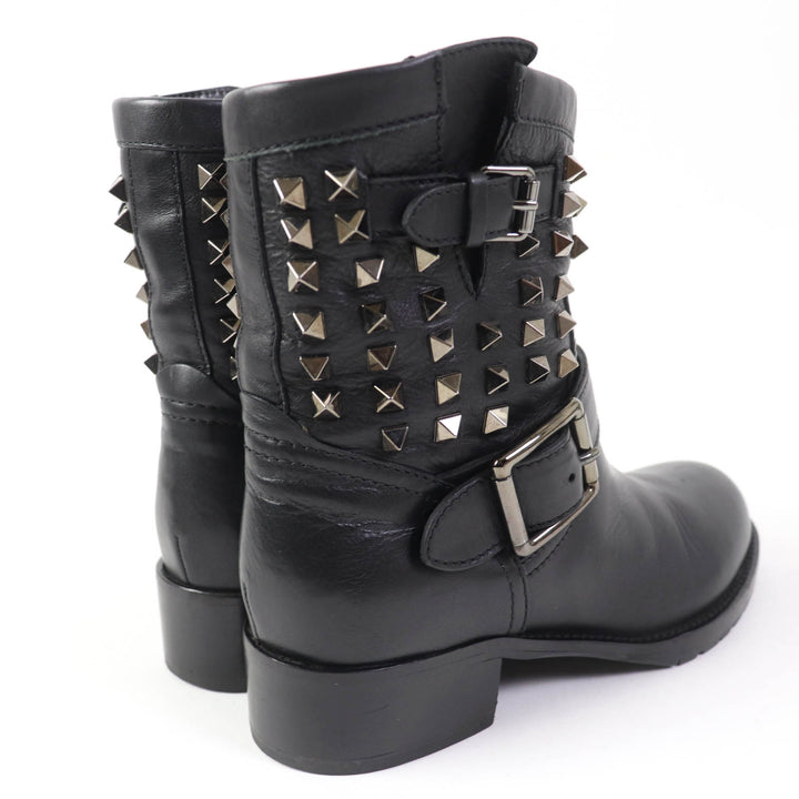Great Valentino Garavani short boots Leather with Rockstuds black leather Women