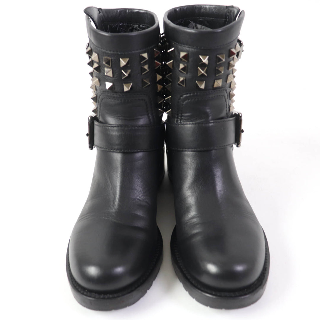 Great Valentino Garavani short boots Leather with Rockstuds black leather Women