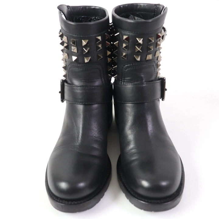 Great Valentino Garavani short boots Leather with Rockstuds black leather Women