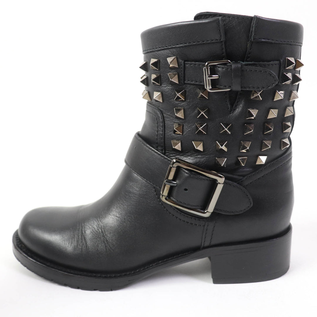 Great Valentino Garavani short boots Leather with Rockstuds black leather Women