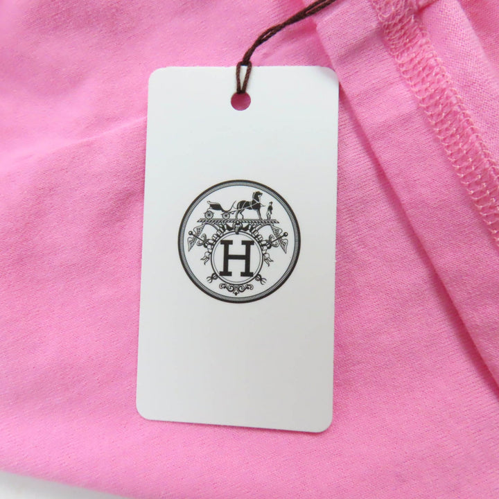 Pristine HERMES Short sleeve T-shirt Canoe Chaine d'Ancre Print pink 36 3E4621DL