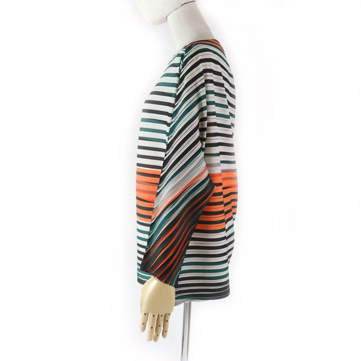 Excellent ISSEY MIYAKE pullover Diagonal pleated bias modified dolman sleeve multicolor polyester Women 2