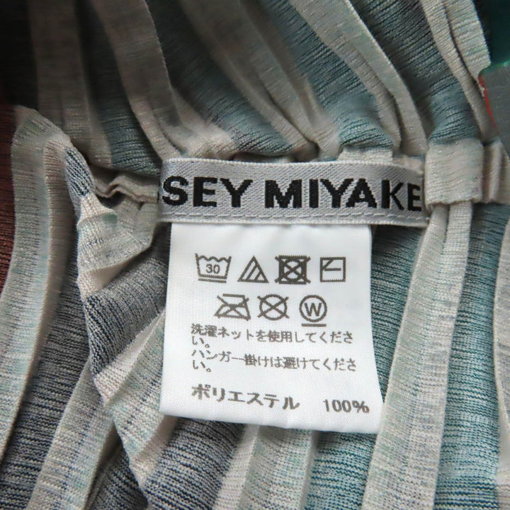 Excellent ISSEY MIYAKE pullover Diagonal pleated bias modified dolman sleeve multicolor polyester Women 2