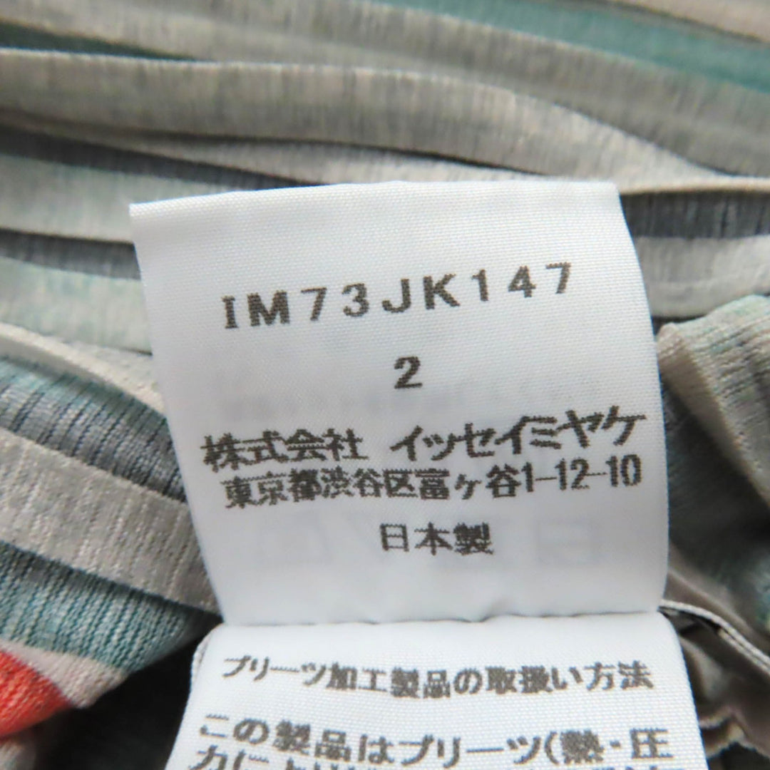 Excellent ISSEY MIYAKE pullover Diagonal pleated bias modified dolman sleeve multicolor polyester Women 2