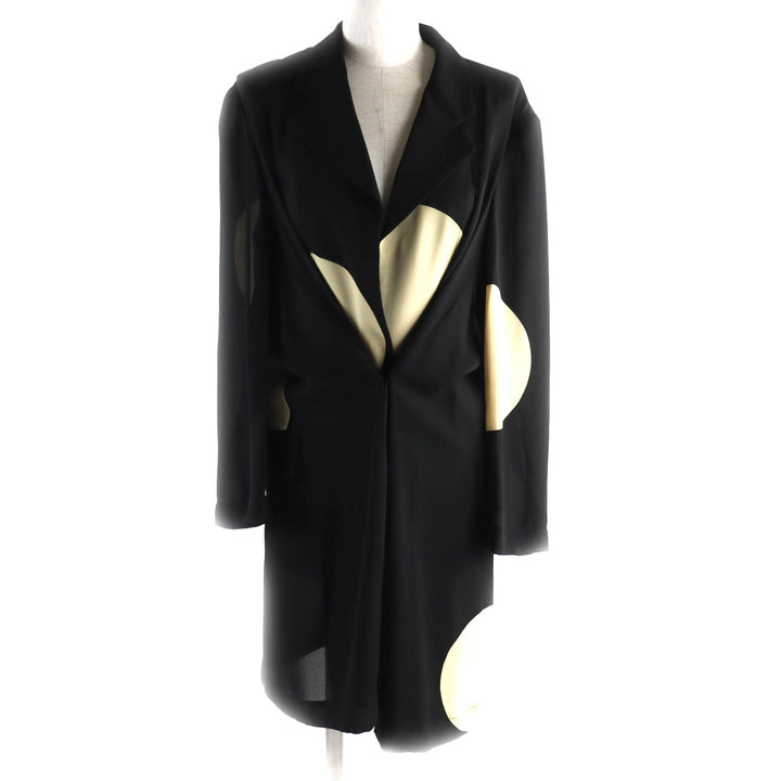 Excellent COMME des GARCONS coat Lilith period 1992AW Archive discharge printing Black S