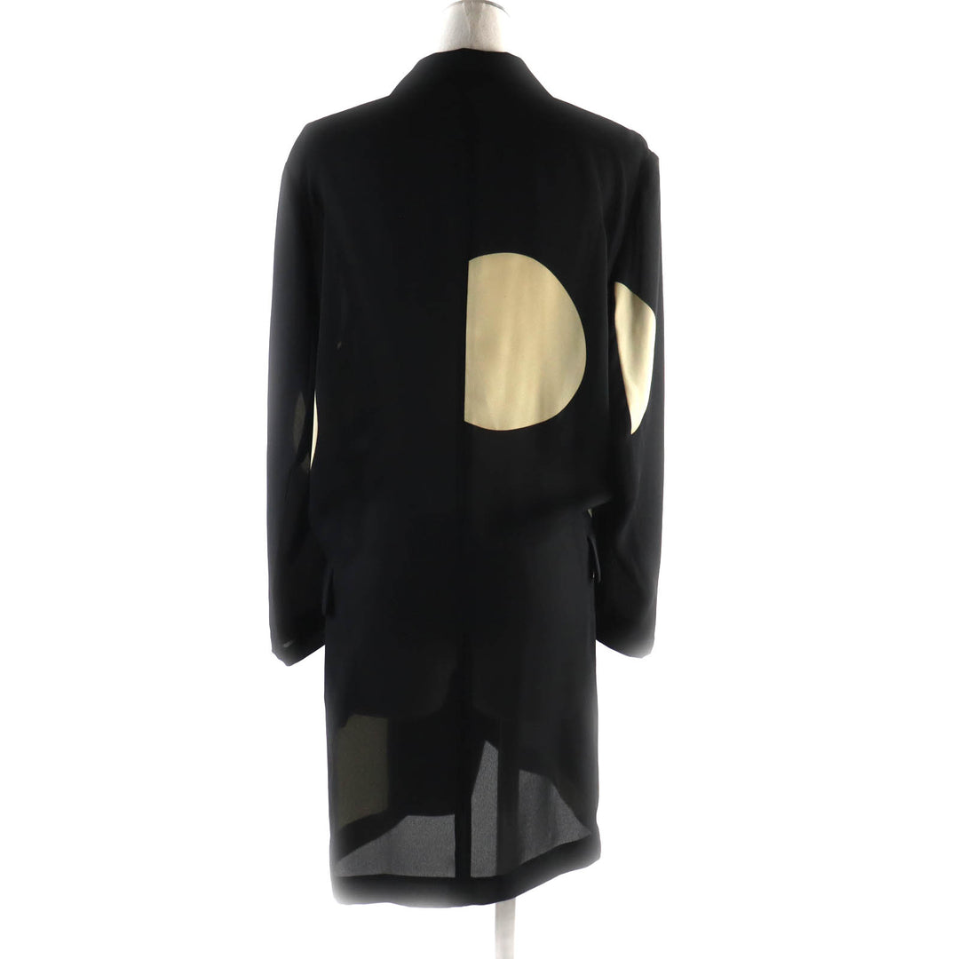 Excellent COMME des GARCONS coat Lilith period 1992AW Archive discharge printing Black S