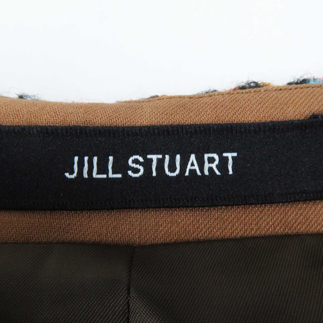 Pristine JILLSTUART two-piece set Color Mix Tweed Fringe Brown polyester Women