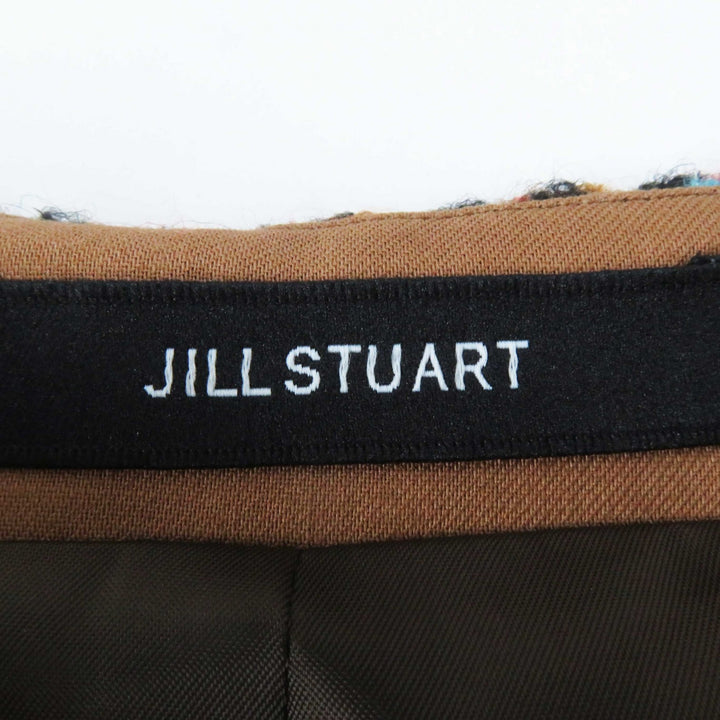 Pristine JILLSTUART two-piece set Color Mix Tweed Fringe Brown polyester Women