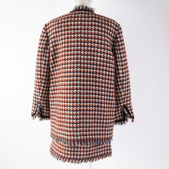 Pristine JILLSTUART two-piece set Color Mix Tweed Fringe Brown polyester Women