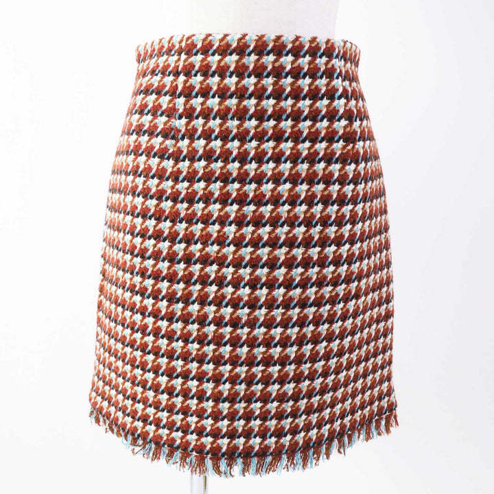 Pristine JILLSTUART two-piece set Color Mix Tweed Fringe Brown polyester Women