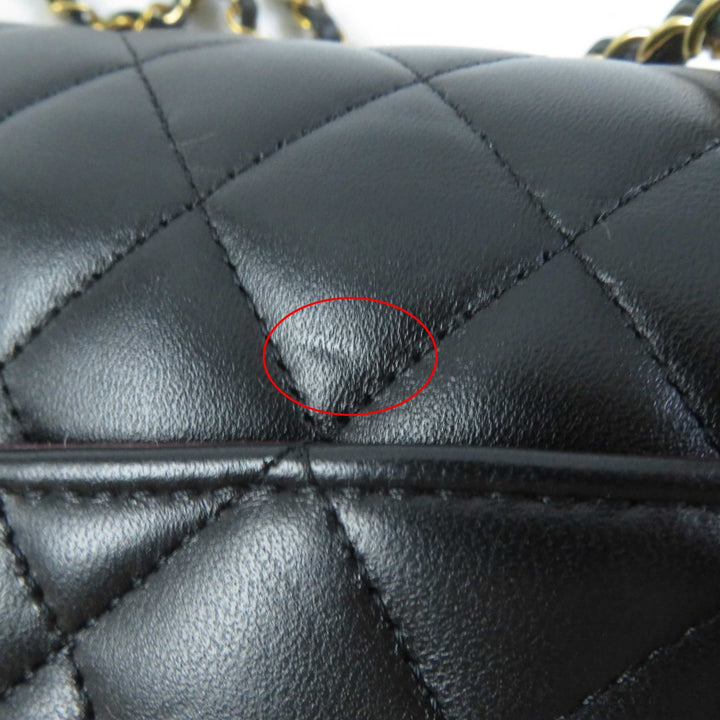 Excellent CHANEL Shoulder Bag Matrasse 25 Random Serial Double Flap A01112