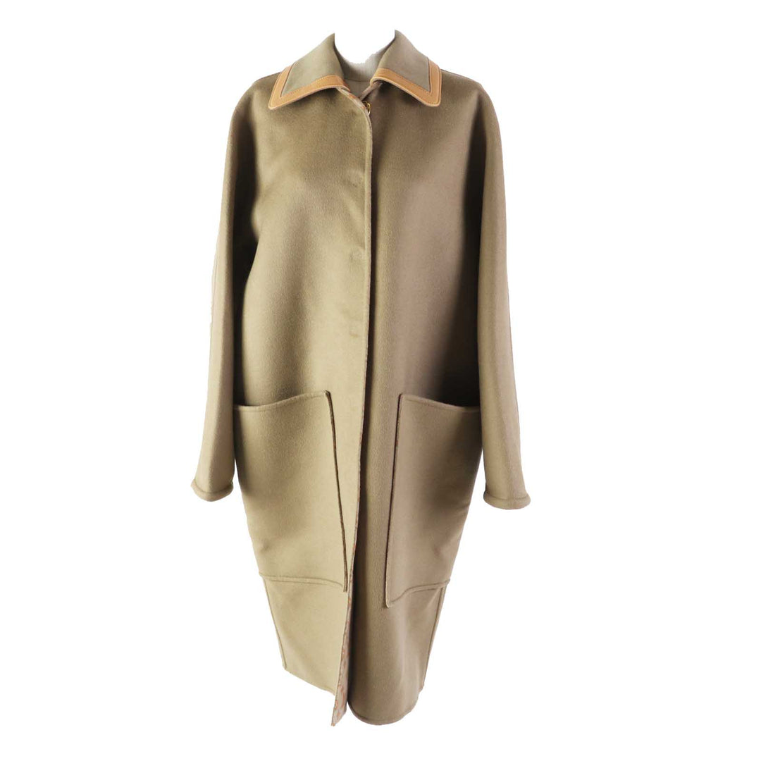Pristine LOUIS VUITTON coat Removable collar double face coat wool 36 1ABQP2