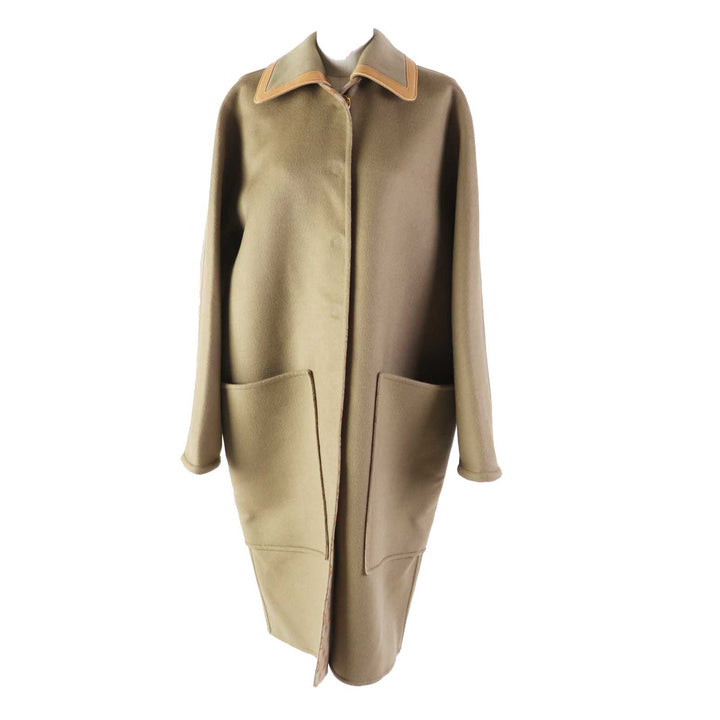 Pristine LOUIS VUITTON coat Removable collar double face coat wool 36 1ABQP2