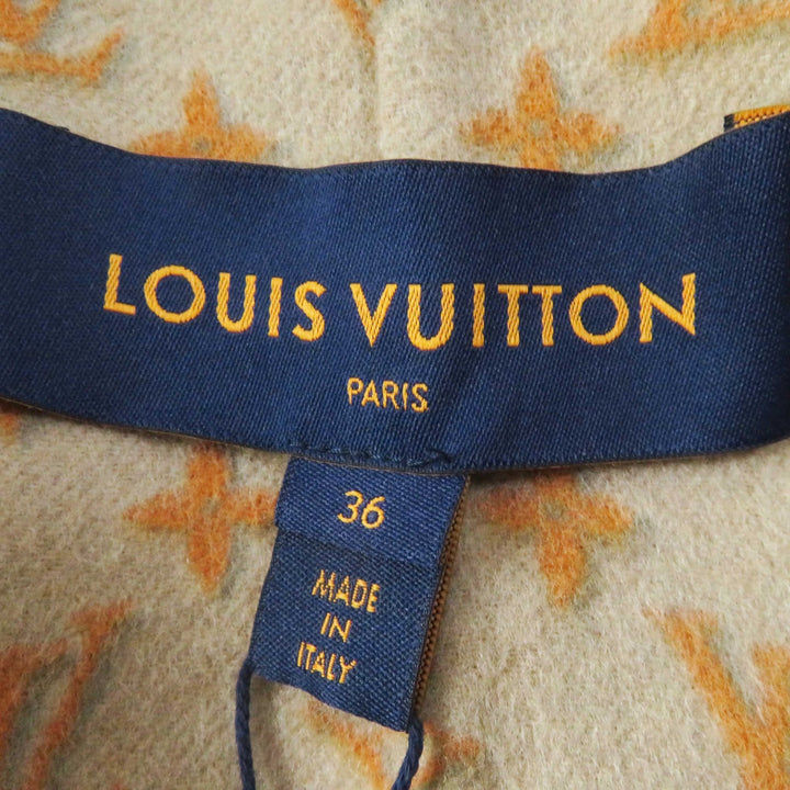 Pristine LOUIS VUITTON coat Removable collar double face coat wool 36 1ABQP2