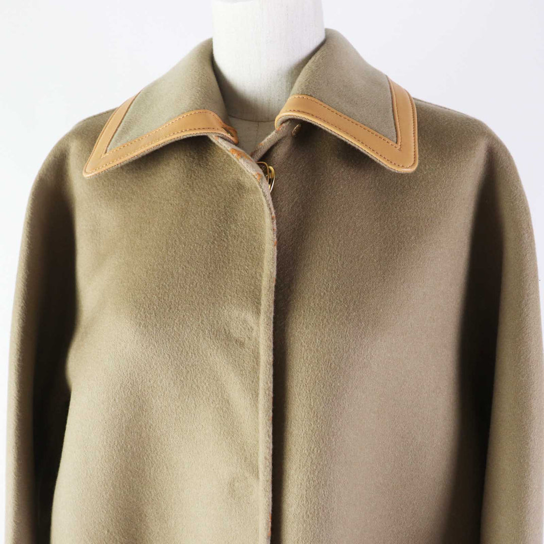 Pristine LOUIS VUITTON coat Removable collar double face coat wool 36 1ABQP2