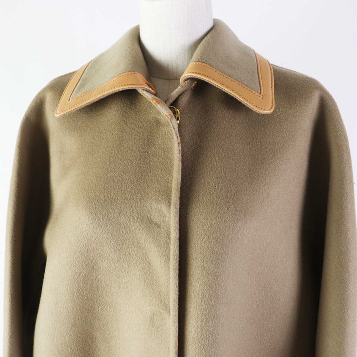 Pristine LOUIS VUITTON coat Removable collar double face coat wool 36 1ABQP2