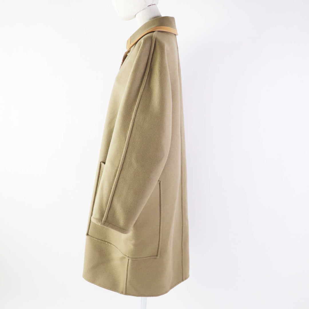 Pristine LOUIS VUITTON coat Removable collar double face coat wool 36 1ABQP2