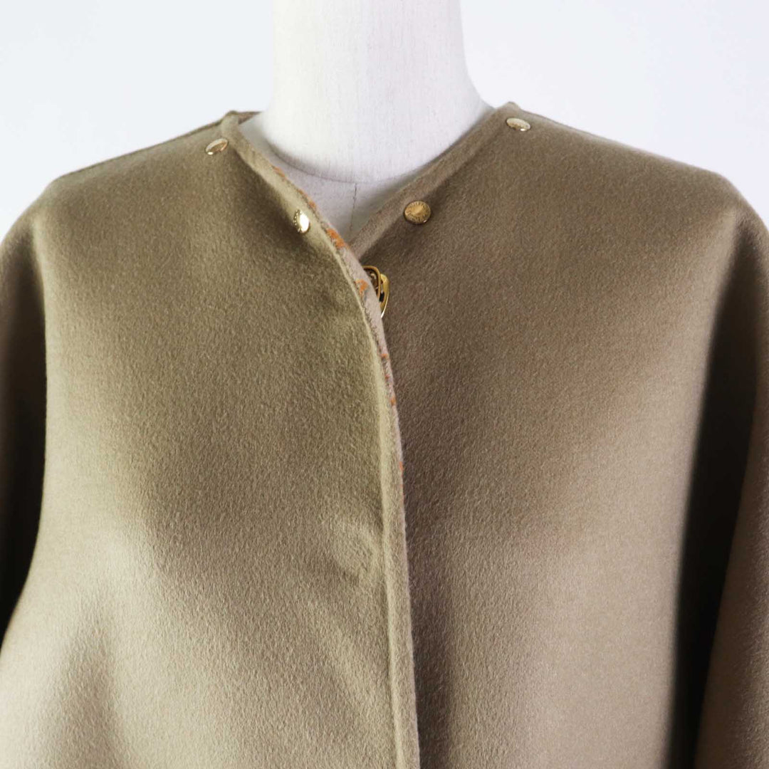 Pristine LOUIS VUITTON coat Removable collar double face coat wool 36 1ABQP2