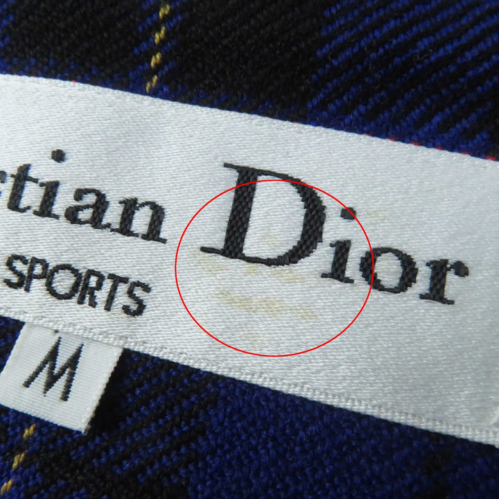 Excellent Christian Dior Blouson Check Pattern Purple wool Women M