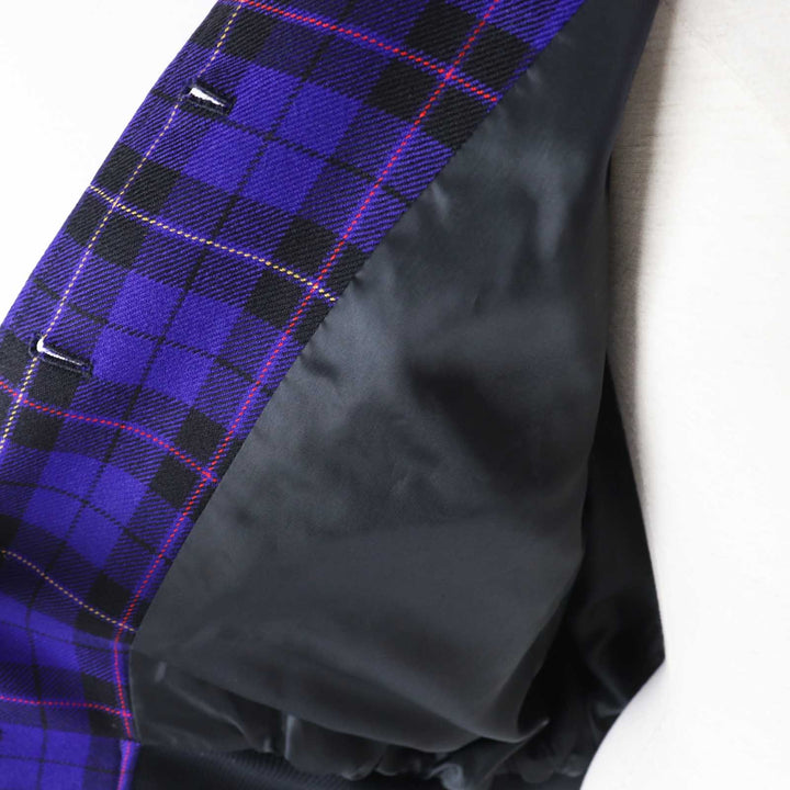 Excellent Christian Dior Blouson Check Pattern Purple wool Women M