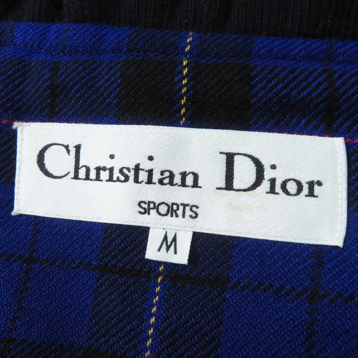 Excellent Christian Dior Blouson Check Pattern Purple wool Women M