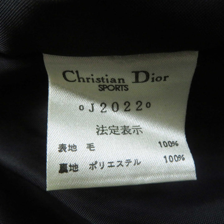 Excellent Christian Dior Blouson Check Pattern Purple wool Women M