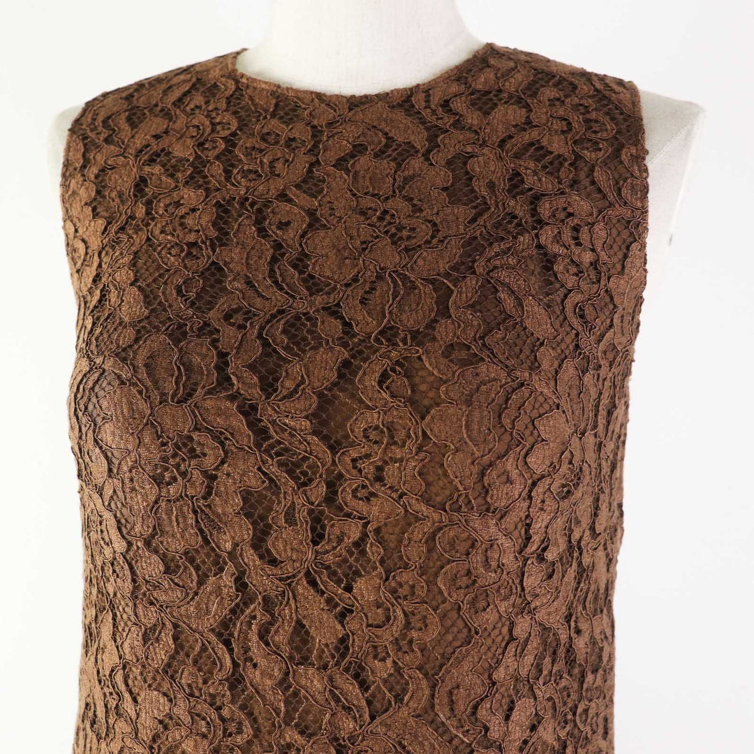 Pristine DOLCE&GABBANA one piece Lace x Check Docking black Rayon Women 36