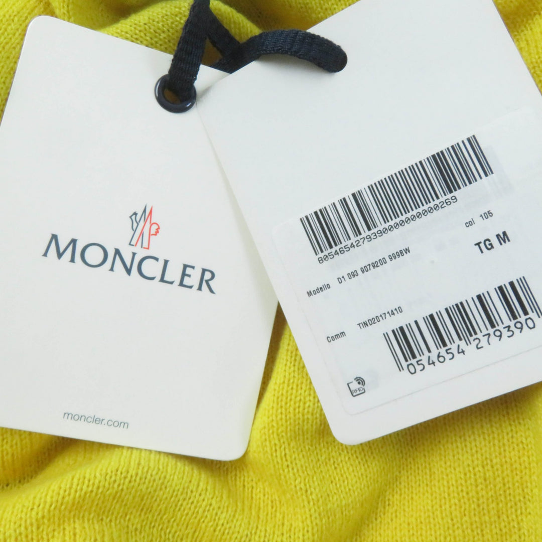 Excellent MONCLER Short sleeve knit MAGLIA Yellow khaki cashmere Women M