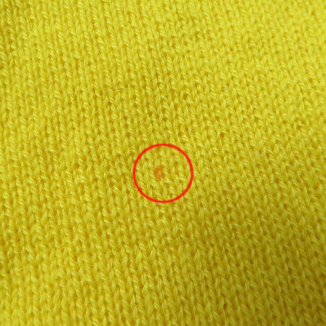 Excellent MONCLER Short sleeve knit MAGLIA Yellow khaki cashmere Women M