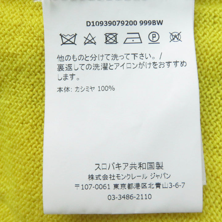 Excellent MONCLER Short sleeve knit MAGLIA Yellow khaki cashmere Women M