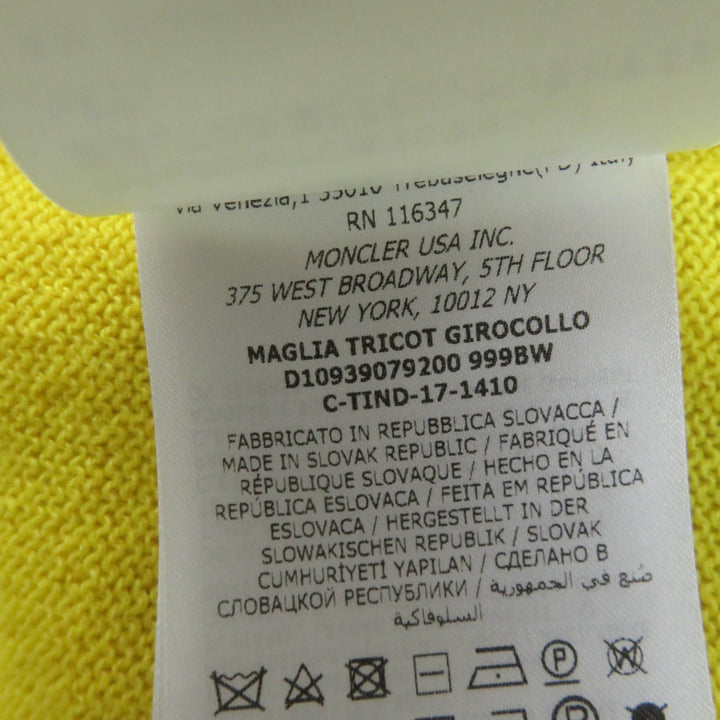 Excellent MONCLER Short sleeve knit MAGLIA Yellow khaki cashmere Women M