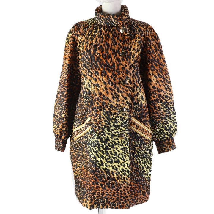 Great LEONARD FASHION coat Brown silk Women 0328452