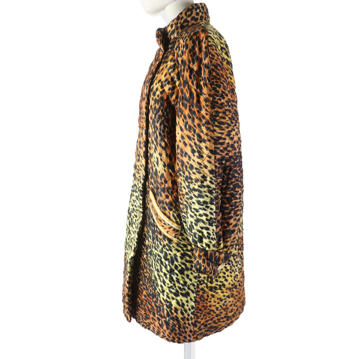 Great LEONARD FASHION coat Brown silk Women 0328452