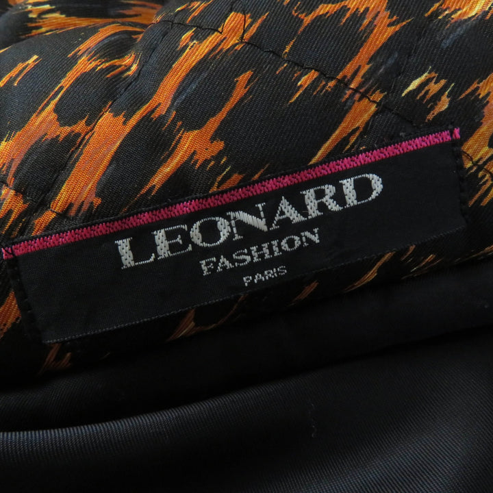Great LEONARD FASHION coat Brown silk Women 0328452