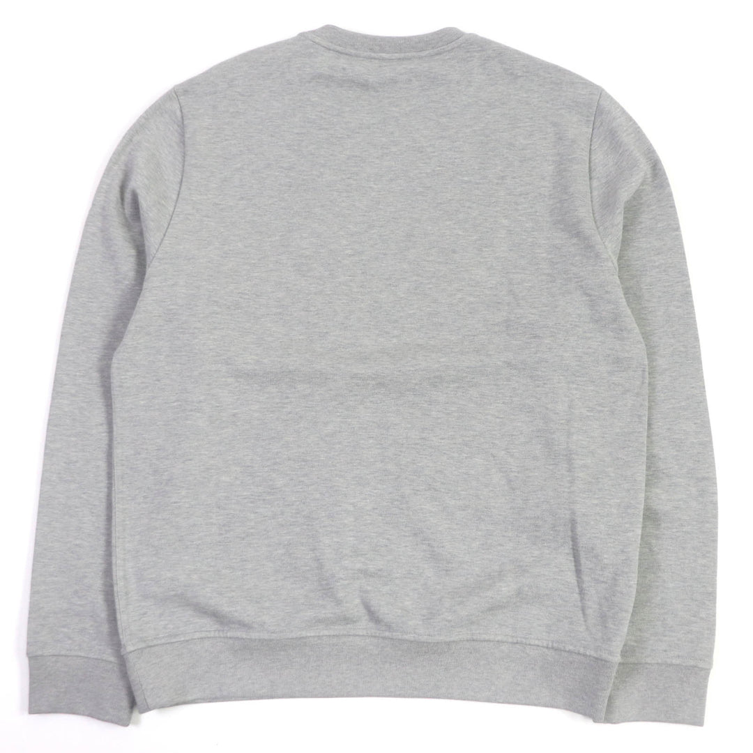 Pristine HERMES sweat Chevaux en symmetry Lamb LeatherPatch Sweatshirt gray cotton mens L