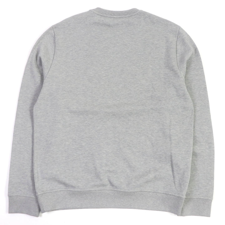 Pristine HERMES sweat Chevaux en symmetry Lamb LeatherPatch Sweatshirt gray cotton mens L