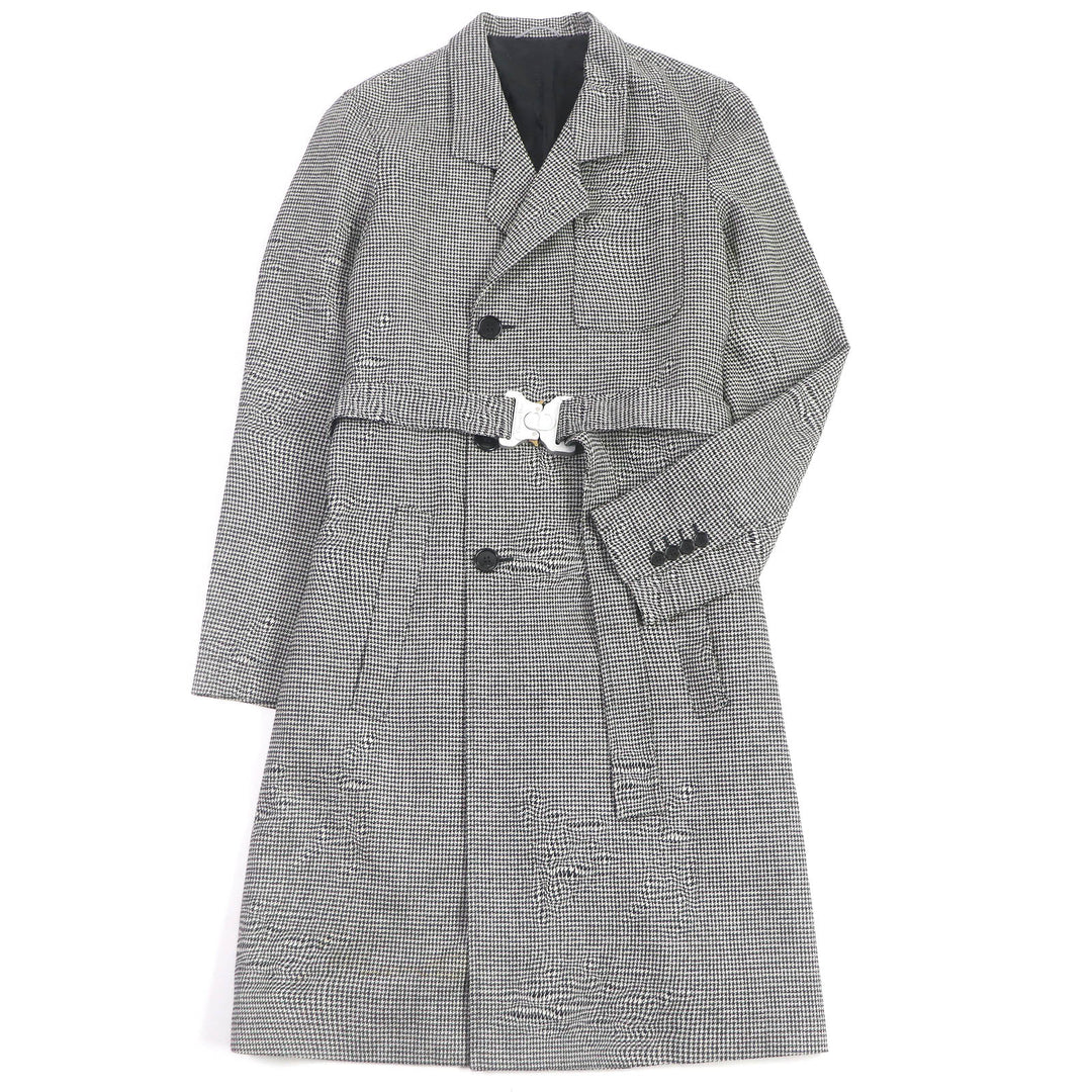 DIOR coat Houndstooth pattern, belted, long length,mens 44 933C307A4602