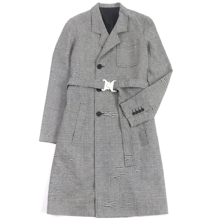 DIOR coat Houndstooth pattern, belted, long length,mens 44 933C307A4602