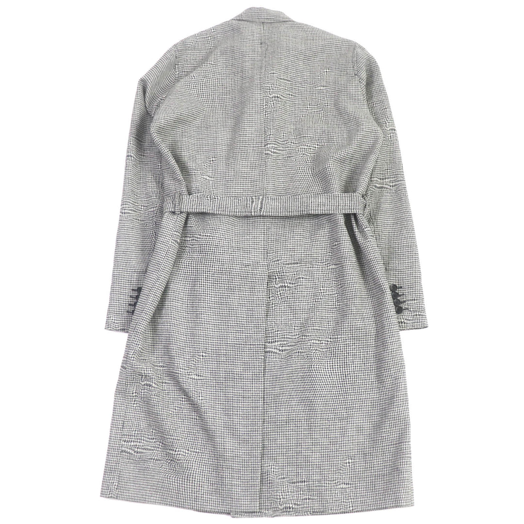 DIOR coat Houndstooth pattern, belted, long length,mens 44 933C307A4602