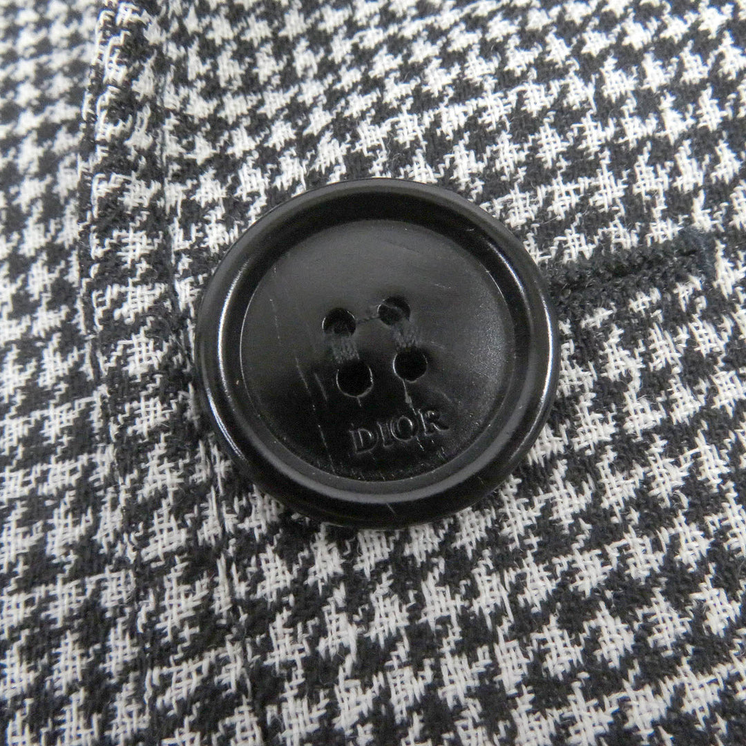 DIOR coat Houndstooth pattern, belted, long length,mens 44 933C307A4602
